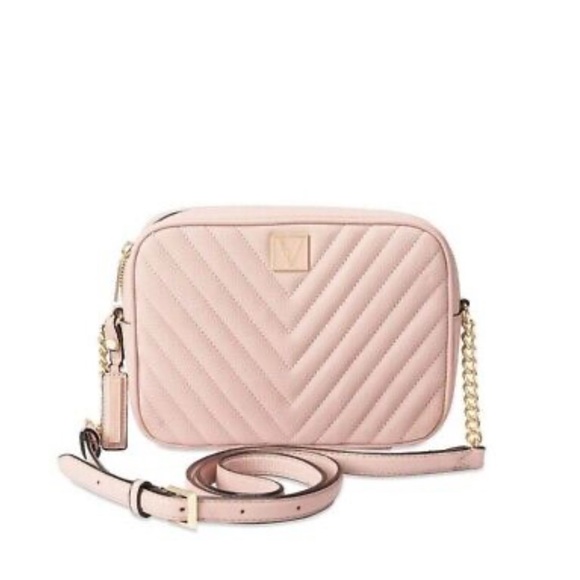 NWT VICTORIA’S SECRET TOP ZIP CROSSBODY BAG IN PINK - Picture 1 of 11